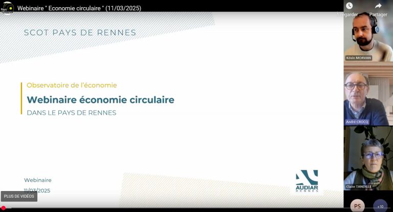 L’Audiar a présenté ses travaux au webinaire du Pays de Rennes consacré à l’économie circulaire