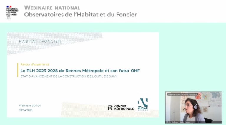 L’Audiar partage son expertise au webinaire national des Observatoires de l’Habitat et du Foncier